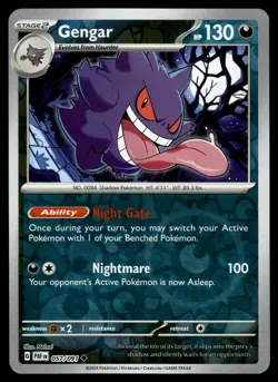 Gengar Reverse Holo 057/091 SV: Paldean Fates Pokemon - Image 1