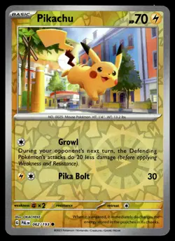 Pikachu Reverse Holo 062/193 SV02: Paldea Evolved Pokemon - Image 1