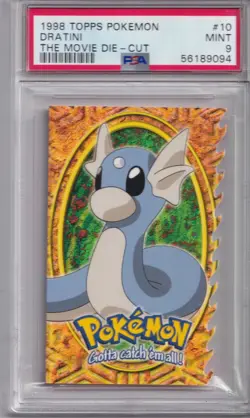 Pokemon-1998 TOPPS Dratini The Movie Die-Cut PSA 9 (512) - Image 1