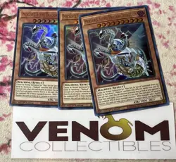 3x (M/NM) Meklord Astro Dragon Triskelion LED7-EN016 Ultra Rare 1st Ed. YuGiOh - Image 1