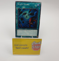 Heavy Storm RA03-EN092 Platinum Secret Rare 1st Edition Yugioh Card - Image 1