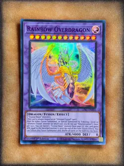 Yugioh Rainbow Overdragon LDS1-EN101 Ultra Rare 1st Ed PURPLE NM - Image 1