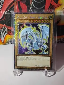 * BLUE-EYES WHITE DRAGON * 1ST EDITION PLATINUM SECRET RARE RA04-EN108 Yu-Gi-Oh! - Image 1