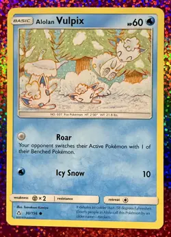 Pokemon Alolan Vulpix 30/156 2018 Sun & Moon Ultra Prism TCG Card !! Free S&H !! - Image 1