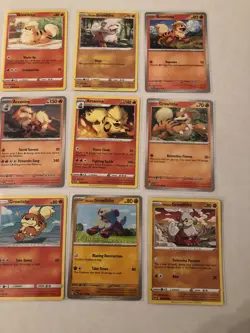 Lot Of 12 Growlithe and Arcanine Pokemon Cards - Image 3