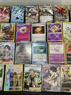 30 Pokemon Cards Lot WOTC VTG ALL RARE HOLO Full Art Reverse Trainer Ex Gx V - Image 3