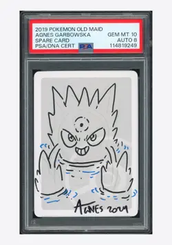 Pokemon PSA 10 AUTO 8 Spare Card Agnes Garbowska 2019 Old Maid Japanese - Image 1