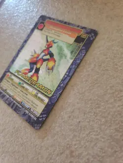Vintage Digimon CCG Battle Series 3 Champion Holofoil Card Flamedramon BO-122 - Image 4