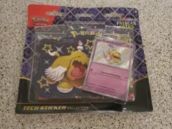 2024 Pokemon Paldean Fates Greavard Tech Sticker Blister 3 Boosters + Promo Card - Image 1