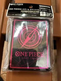 ONE PIECE OFFICIAL CARD SLEEVES 6 Standard Black&Pink 70pcs.From Japan - Image 1