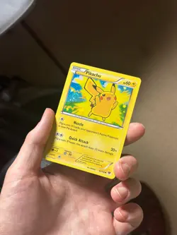 PIKACHU 42/146 XY 2014 LEGO Movie HOLO SWIRL PROMO Pokemon TCG card NM - Image 2