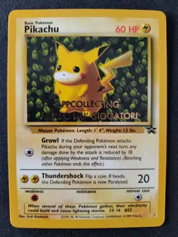 Pokemon Pikachu # 1 LPP Collecting Stamp WOTC Black Star Promo Card - Image 1
