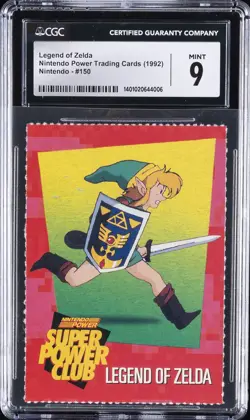 1992 NINTENDO POWER TRADING CARDS NINTENDO #150 LEGEND OF ZELDA CGC 9 - Image 1