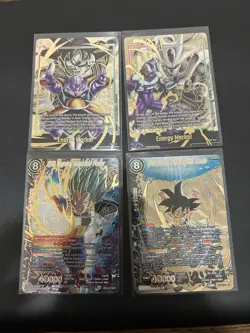 DBS Cards Gold Energy Marker Lot SCR Vegeta Goku Ginyu Cooler Dragon Ball Super - Image 1