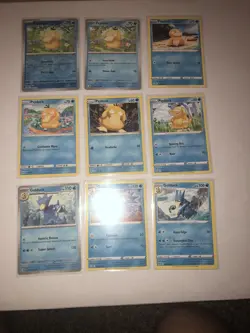 Lot Of 9 Psyduck and Golduck Pokemon Cards - Image 3