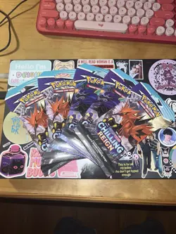 Lot Of 5 Packs Of Pokemon Cards Sword & Sheid Chilling Reign - Image 1