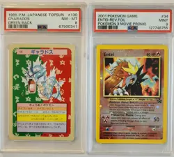Pokemon PSA Vintage 2 card Lot Gyrados @ Entei - Image 1