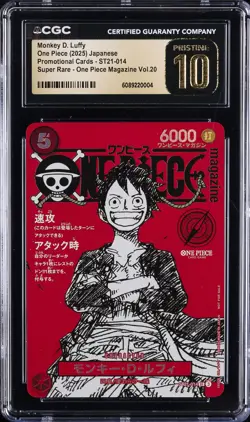 2025 ONE PIECE PROMO CARDS #ST21-014 MONKEY D. LUFFY CGC 10 PRISTINE - Image 1