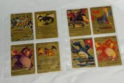 1st Edition Shining Base Mega EX Charizard UR Gold Foil Fan Art Pokemon Card Lot - Image 2