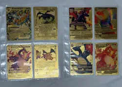 1st Edition Shining Base Mega EX Charizard UR Gold Foil Fan Art Pokemon Card Lot - Image 3