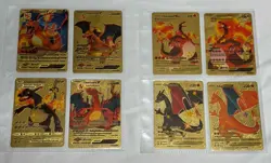 1st Edition Shining Base Mega EX Charizard UR Gold Foil Fan Art Pokemon Card Lot - Image 5