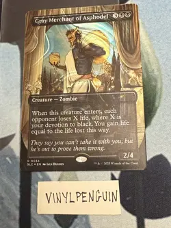 Gray Merchant of Asphodel Halo Foil Secret Lair Encyclopedia Magic Mtg - Image 1