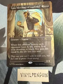 Gray Merchant of Asphodel Halo Foil Secret Lair Encyclopedia Magic Mtg - Image 3