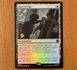 Rent Is Due [Prerelease] R 0011, NM Foil Stamped Promo MTG Spider-Man Marvel SPM - Image 1