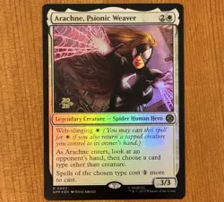 Arachne, Psionic Weaver [Prerelease] R 0002, NM Foil Promo, MTG Spider-Man SPM - Image 1