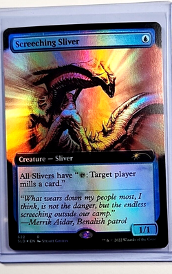 2022 MTG Magic the Gathering Secret Lair Extended Art Foil 622 Screeching Sliver - Image 1