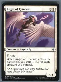 Magic the Gathering MTG Battle for Zendikar Angel of Renewal #18 - Image 1
