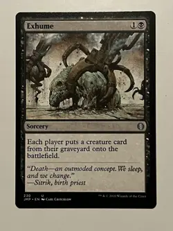 1x Exhume Jumpstart 2020 MTG NM/M - Image 1