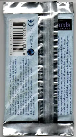Factory Sealed Spanish MTG M:tG Ice Age Booster Pack - Image 3