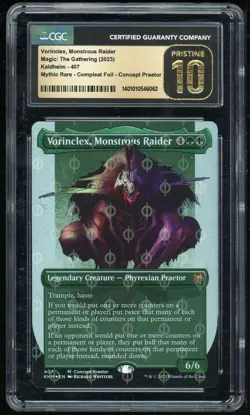 MTG Vorinclex Monstrous Raider Mythic Rare Foil Kaldheim 407 CGC 10 Pristine - Image 1