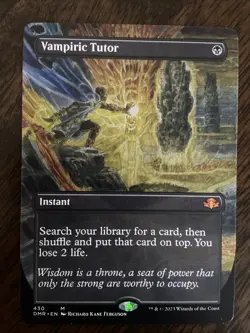 VAMPIRIC TUTOR - BORDERLESS - Non foil- Dominaria Remastered - DMR 430 - MTG - Image 1