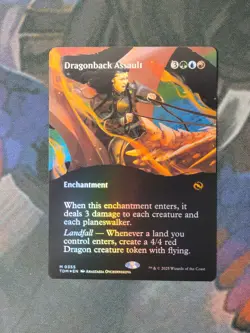 Dragonback Assault - Borderless Foil | 7% Off 2+ | Dragonstorm | NM | MTG - Image 1