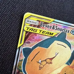 Eevee & Snorlax GX SM169 Black Star Promo Tag Team Pokemon Card NM Condition - Image 5