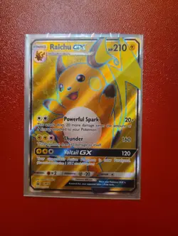 Pokemon Raichu GX SM90 Full Art Black Star Promo Sun & Moon - Image 1