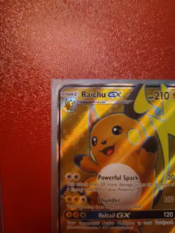 Pokemon Raichu GX SM90 Full Art Black Star Promo Sun & Moon - Image 2