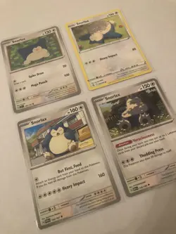 Lot Of 4 Snorlax Pokemon Cards - Image 2