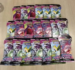 LOT OF 20 POKEMON FUSION STRIKE SLEEVED BOOSTER PACK PACKS - Image 1