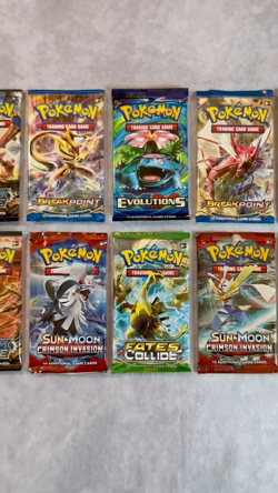 Pokemon Booster Pack Lot of 10 - XY and Sun & Moon Era Mix feat. XY Evolutions - Image 2