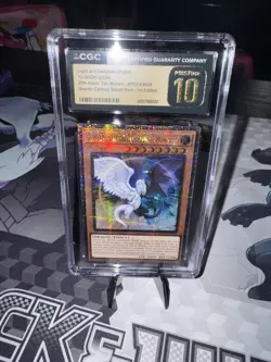 Yugioh LIGHT & DARKNESS DRAGON Quarter Century Secret Black Label POP 1 Grade 10 - Image 1