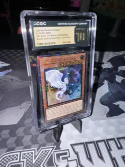 Yugioh LIGHT & DARKNESS DRAGON Quarter Century Secret Black Label POP 1 Grade 10 - Image 2