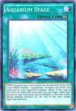 Aquarium Stage - DRL2-EN042 - Super Rare - 1st Edition x1 - Lightly Played - Image 1