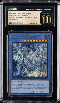 2025 YU-GI-OH! JPN #QCAC-JP001 BLUE-EYES CHAOS MAX DRAGON CGC 10 PRISTINE - Image 1