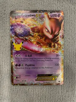 Pokemon Mewtwo EX TCG Holo Card 54/99 25th Celebrations Classic Collection - Image 2
