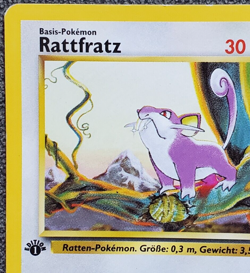 1st Edition Rattata (German) - Base Set - #61/102 - Vintage Pokemon Card 1999 - Image 2