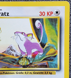 1st Edition Rattata (German) - Base Set - #61/102 - Vintage Pokemon Card 1999 - Image 3