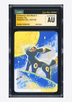 Pokemon CGC AUTO AUTH Spare Card Umbreon Sineko So 2023 Old Maid Japanese - Image 1